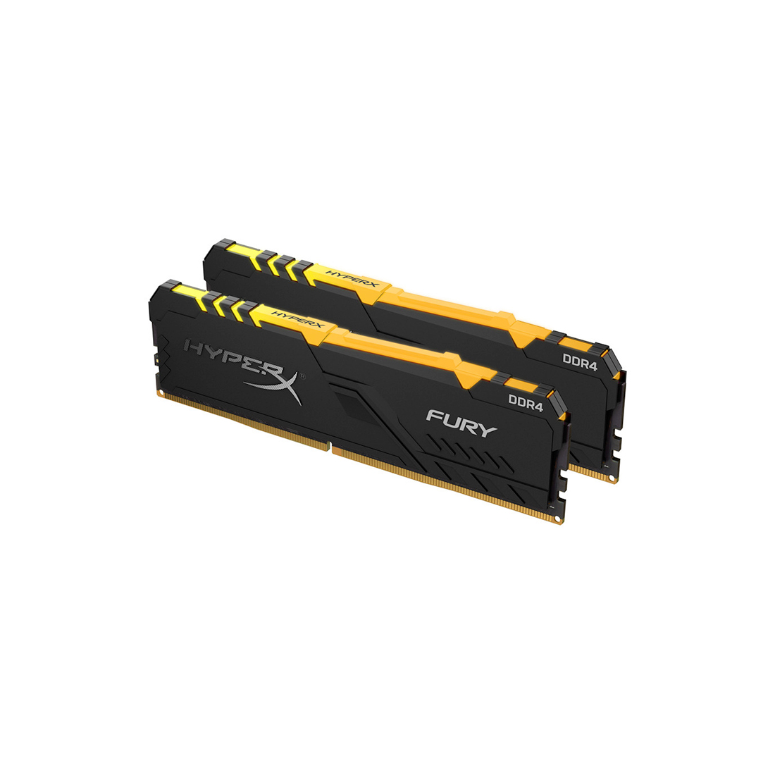 купить Комплект модулей памяти, Kingston, HyperX Fury RGB HX432C16FB3AK2/16 (в комплекте 2 шт), DDR4, 16GB (2x8GB), DIMM <PC4-25600/3200MHz>, Чёрный в Алматы