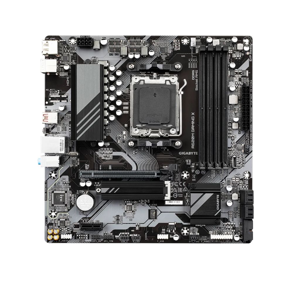 Купить Матплата Gigabyte A620M Gaming X, AM5, mATX, 4DDR-5, 1xPCI-Ex16, 4SATA, 1xM.2, HDMI, DP, 11USB в Алматы