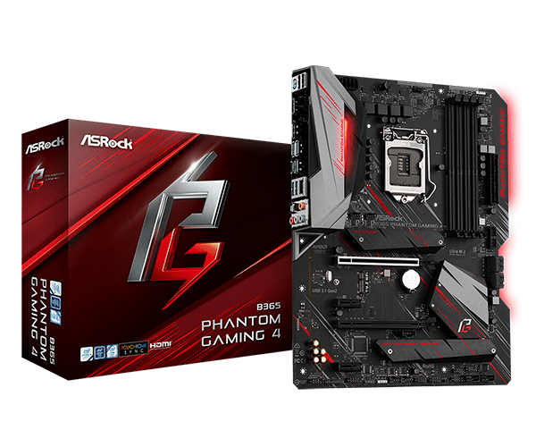 купить Материнская плата ASRock B365 PHANTOM GAMING 4, Socket 1151 (8-9 серии), 4xDDR4 (2666), 6xSATA3, 1xUltra M.2 (PCIe Gen3 x4), 1xUltra M.2 (PCIe Gen3 x4 & SATA3),  1xHDMI, 1xDisplay Port, 2xPCIe3.0x16, 2xPCIe3.0x1, 1xM.2 Key E for WiFi, AMD Quad CrossF в Алматы