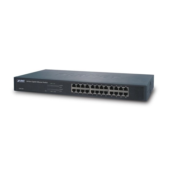купить Коммутатор, Planet, GSW-2401, 19-дюймовый стоечный, 24 порта 10/100/1000М RJ45, Корпус металл, 1U в Алматы