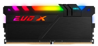 купить Оперативная память 16GB GEIL DDR4 PC4-28800 3600MHz EVO X II Black с RGB подсветкой 18-22-22-42 GEXSB416GB3600C18BSC Retail Pack в Алматы