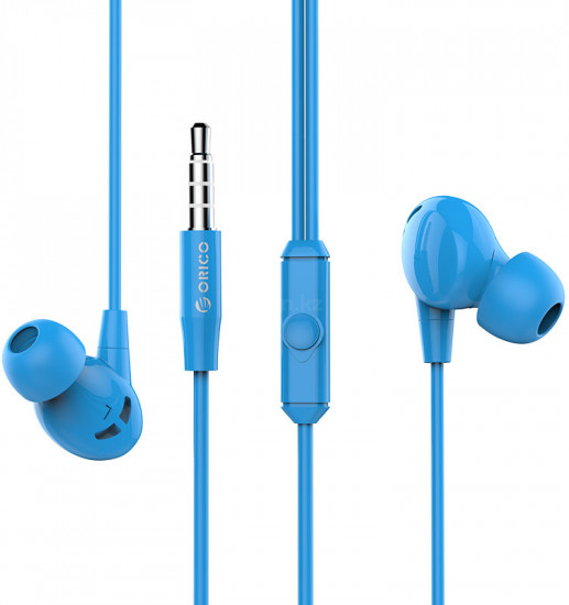купить Наушники-вкладыши ORICO SOUNDPLUS-RP1-BL <3.5mm, 1.2M, Blue> в Алматы