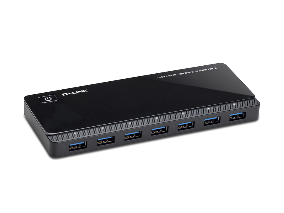 купить USB Хаб Tp-Link UH720(EU) <7-портовый концентратор USB 3.0 с 2 заряжающими портами, адаптер питания в комплекте> в Алматы