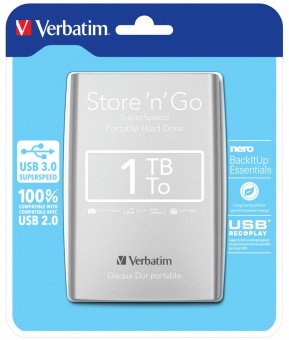 купить Внешний жесткий диск 2,5 2TB Verbatim Store *n* Go 053195 серебро в Алматы