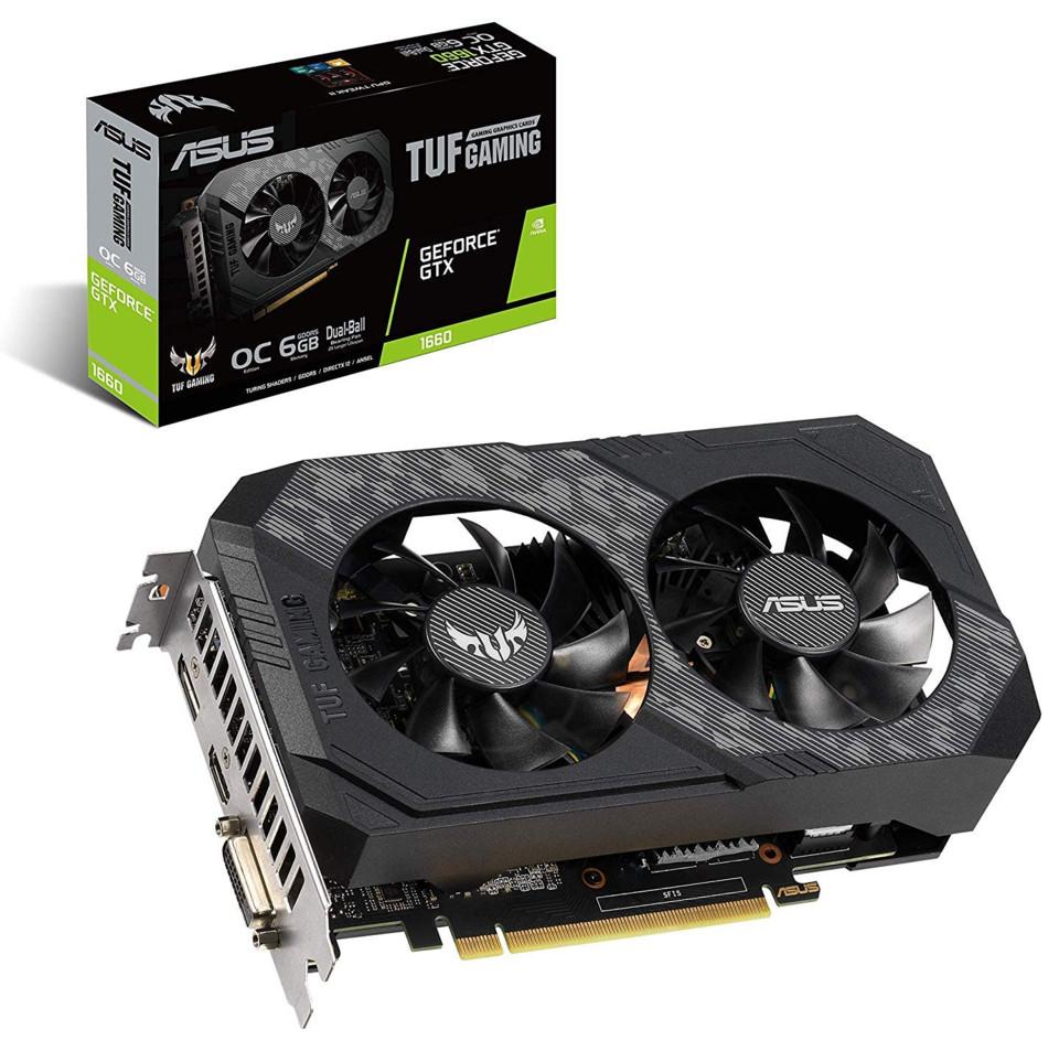 купить Видеокарта 6Gb PCI-E GDDR6 ASUS TUF-GTX1660S-O6G-GAMING DVI+HDMI+DP GeForce GTX1660 в Алматы