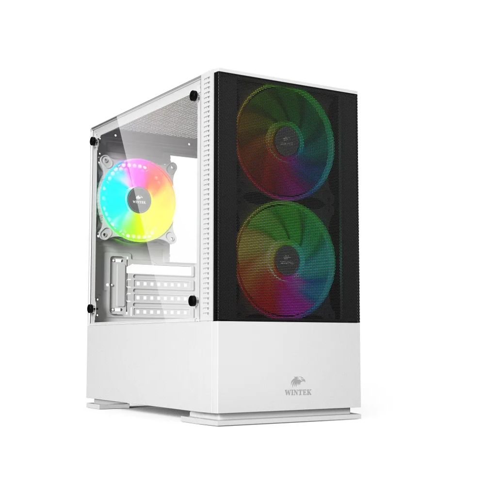 Купить Корпус Wintek Shadow 701-W TG, Mini Tower, m-ATX, White, 2x3.5*/2x2.5*, 2xUSB, USB3.0, RGB в Алматы