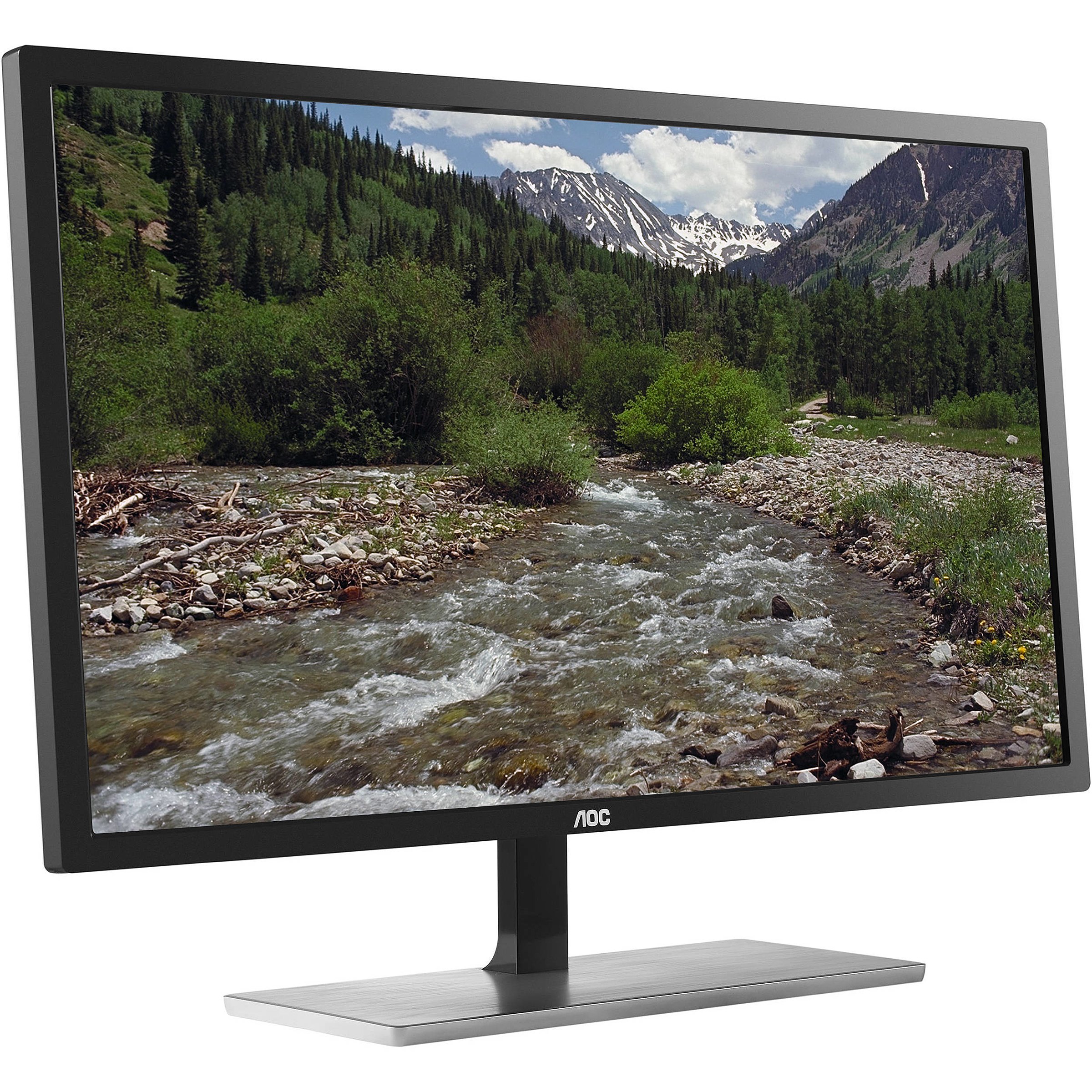 купить Монитор 28* AOC U2879VF 3840x2160 TN 1ms 300cd/m 1000:1 80млн:1 1xVGA 1xDVI 1xDP 1xHDMI 170/160 ? Black/Silver. В копмлекте кабели: HDMI, VGA, DP. в Алматы