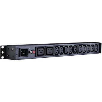 купить Блок распределения питания (1U), вход IEC C20, выход 16А, 10 розеток C13 и 2 розетки C19 в Алматы