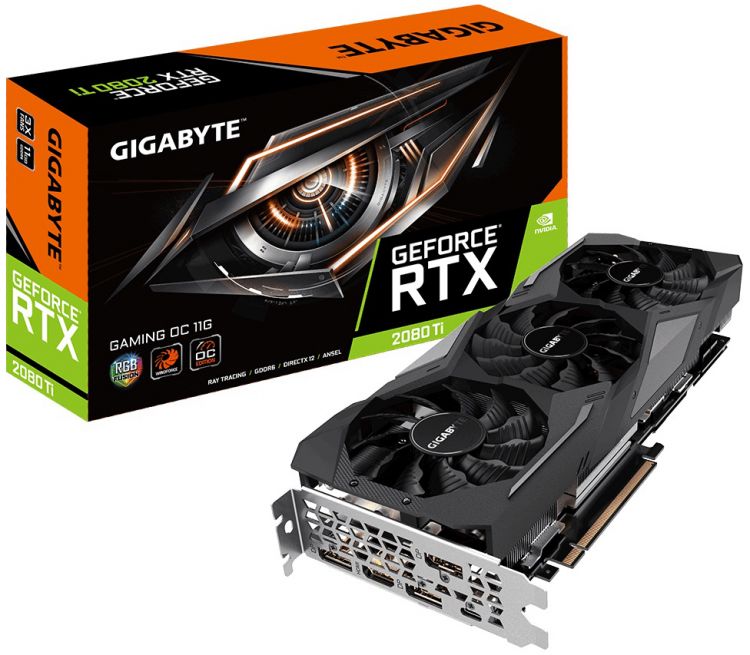 купить  Gigabyte RTX2080Ti GAMING OC, GV-N208TGAMING OC-11GC, 11G/352bit GDDR6, 1665 MHz, 3*HDMI 2.0, 3*DisplayPort, USB Type-CTM(support VirtualLinkTM) *1 в Алматы