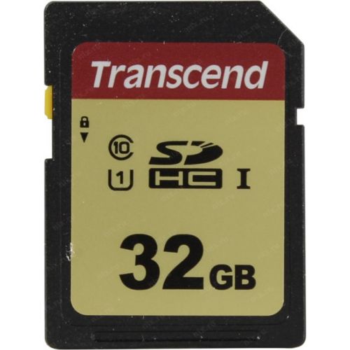 купить Карта памяти SD 32GB Class 10 U1 Transcend TS32GSDC500S в Алматы