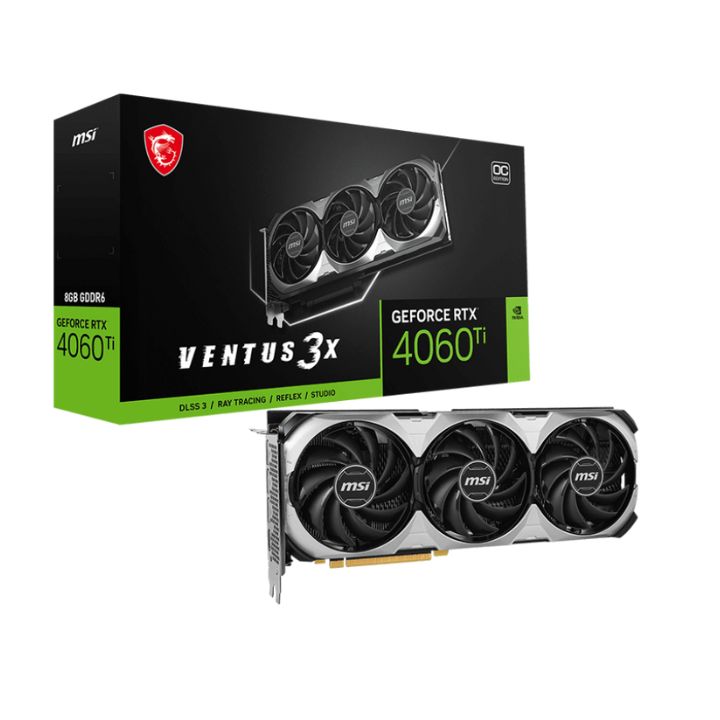 купить Видеокарта MSI GeForce RTX 4060 TI VENTUS 3X E 8G OC в Алматы