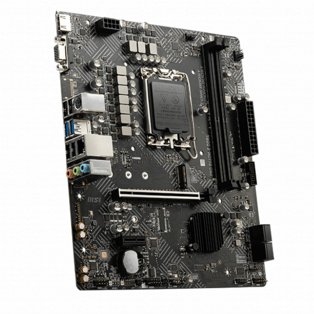 купить Материнская плата MSI PRO B660M-E DDR4 LGA1700 B660 2xDDR4 4xSATA3 VGA HDMI mATX в Алматы