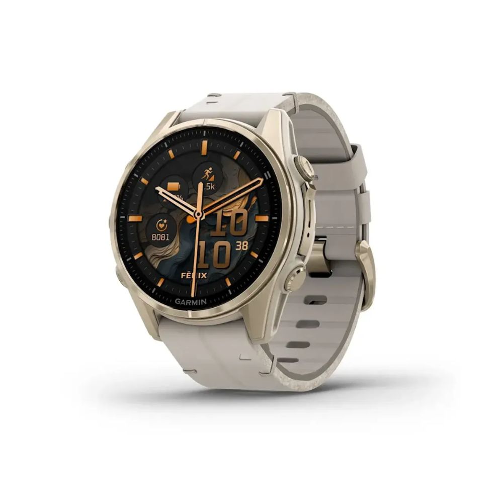 купить Часы с навигаторомGarmin fenix 8 43mm, AMOLED, сапфир, песочный силикон 010-02903-11 в Алматы
