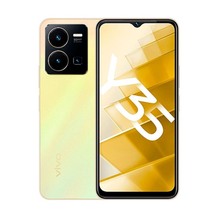 купить Смартфон vivo Y35 64GB Dawn Gold в Алматы
