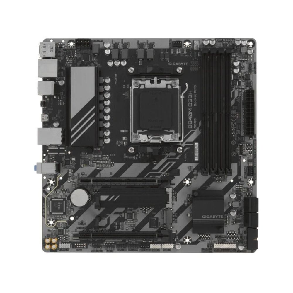 купить Сист.плата Gigabyte B840M DS3H, B840, 4xDDR5, PCI-E5 x16, 1xPCI-E x1, 1xM.2, 6xSATA, HDMI, DPx2, LAN2.5GbE, BOX в Алматы