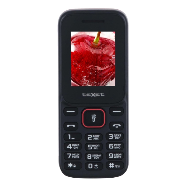 купить Мобильный телефон Texet TM-124 черный-красный в Алматы