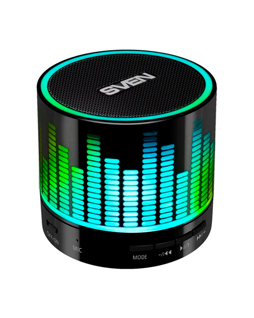 купить Колонка SVEN PS-47, black (3W, Bluetooth, USB, microSD, FM, 300mA*h) в Алматы