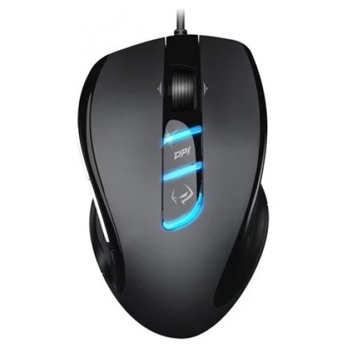 купить Компьютерная мышь, Gigabyte, GM-M6980X V11, Игровая, Лазерная 6000 dpi,  Прорезиненные боковые вставки, Подсветка, Проводная, USB, Чёрная в Алматы