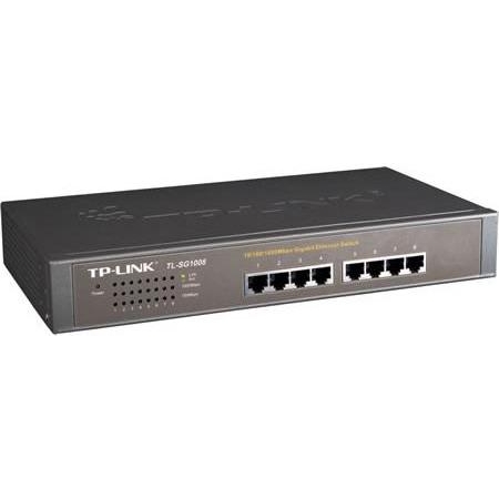 купить Коммутатор GbE  8-портовый Tp-Link TL-SG1008 8-port Gigabit Switch, 1U стоечный, металический корпус в Алматы