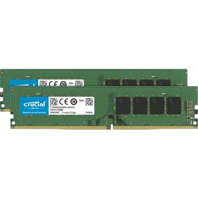 купить Оперативная память 64GB KIT (2x32Gb) DDR4 2666MHz Crucial Specs - DDR4 PC4-21300 &bull; CL=19 &bull; Dual Ranked &bull; x8 based &bull; Unbuffered &bull; NON-ECC &bull; DDR4-2666 &bull; 1.2VCT2K32G4DFD8266 в Алматы