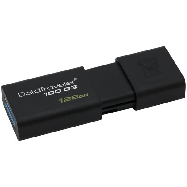 купить USB-накопитель, Kingston, DT100G3 128GB, USB 3.0, 5000 Мбит/сек, Чёрный в Алматы