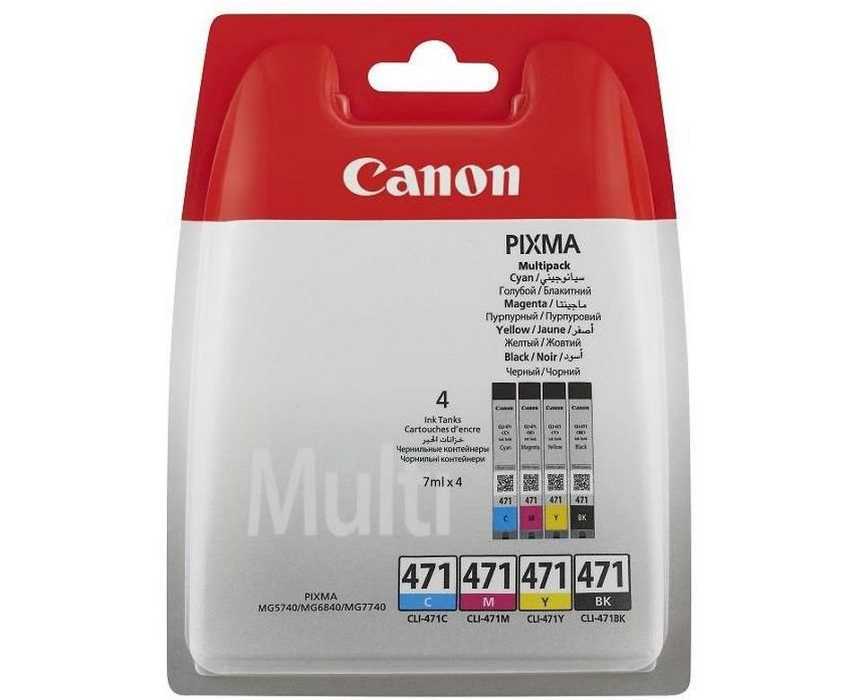 купить Картридж Canon/CLI-471 BK/C/M/Y/Струйный/черный, голубой, желтый, пурпурный/7 мл в Алматы
