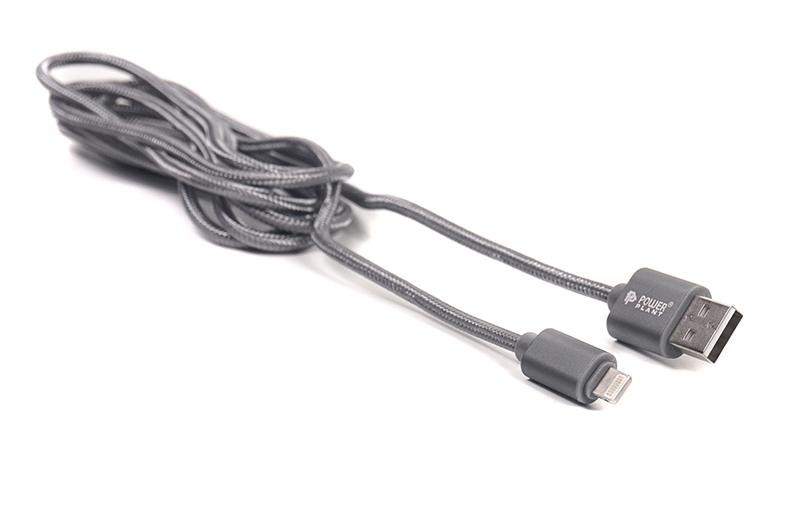купить Kабель PowerPlant Quick Charge USB 2.0 AM &ndash; Lightning 2м в Алматы
