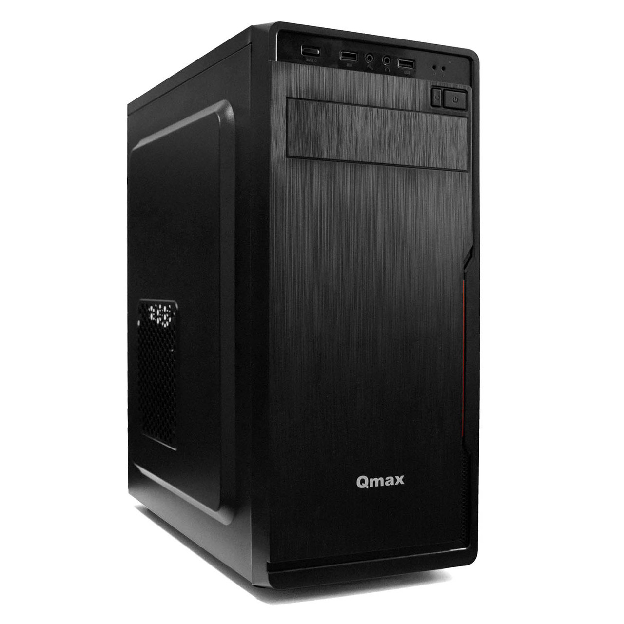купить CASE Qmax H208B ATX MidiTower, 2,5* x 2, 3,5*x 4,  5,25* x 1 , Expansion Slots x 7, USB 2.0 x 2,  40,5 х 17,5 х 41 см, Steel 0,4mm, ATX/Micro-ATX/Mini-ITX, black в Алматы