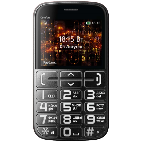 купить Мобильный телефон BQ-2441 Comfort Черный+Серебристый /  в Алматы