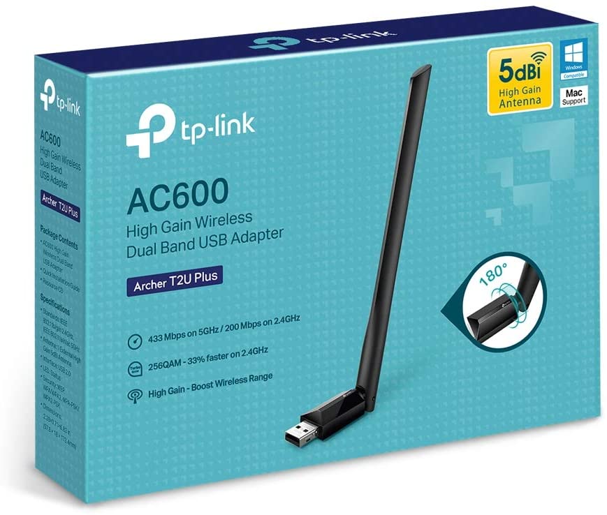 купить Tp-Link Archer T3U Plus AC1300 Двухдиапазонный беспроводной USB-адаптер высокого усиления в Алматы