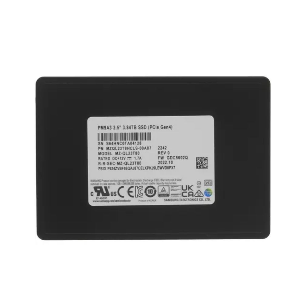 купить Твердотельный накопитель 3.84TB Samsung PM9A3 M.2 NVMe R6900Mb/s W4100MB/s MZQL23T8HCLS-00A07 в Алматы
