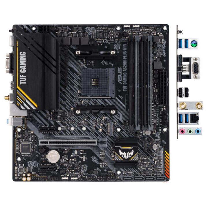 купить Материнcкая плата ASUS TUF GAMING A520M-PLUS WIFI sAM4 A520 4xDDR4 HDMI DVI VGA Wi-Fi BT mATX в Алматы