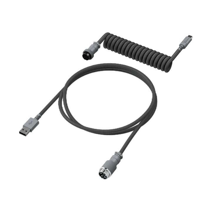 купить Провод для механической клавиатуры HyperX USB-C Coiled Cable Gray 6J678AA в Алматы