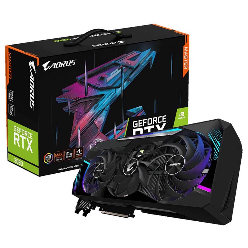 купить 10GB RTX 3080 GDDR6X 320-bit 1440/1905 MHz, DPx3, HDMIx3, PCIe4.0, Gigabyte RTX3080 AORUS XTREME 10G  в Алматы