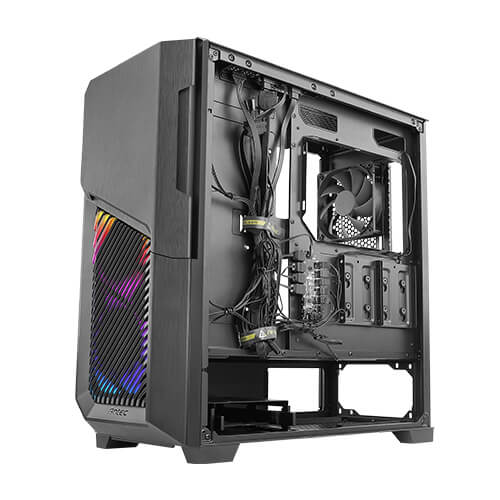 купить Компьютерный корпус  DP502 FLUX,black, 3 ARGB FAN+ 2 FAN , ATX midi tower (w/o PSU) в Алматы