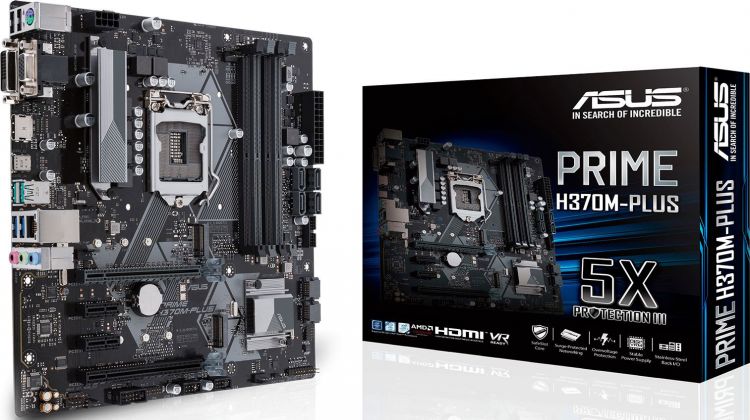 купить Мат. плата PRIME H370M-PLUS LGA1151 2xPCI-E Dsub+DVI+HDMI GbLAN SATA MicroATX 4DDR4   ASUS в Алматы