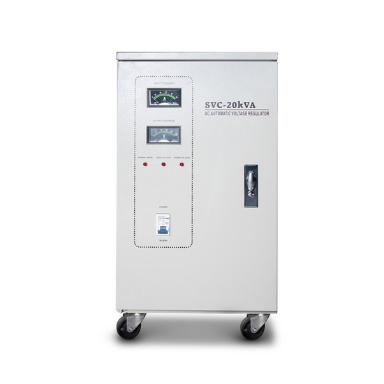 купить Стабилизатор (AVR), SVC, 20KVA, Мощность 20кВА/16кВт, Индикация режимов работы, Диапазон работы AVR: 140-260В, Клеммная колодка, Бежевый в Алматы