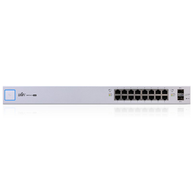купить Коммутатор Ubiquiti UniFi Switch 16 150W V2 управляемый UniFi 16 портов 10/100/1000Mbps PoE(150W) в Алматы