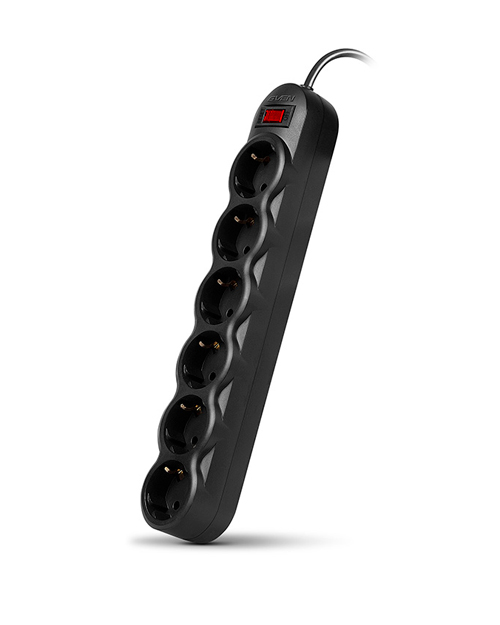 купить Сетевой фильтр SVEN SF-06L 3,0 м (6 sockets)  черный /  в Алматы