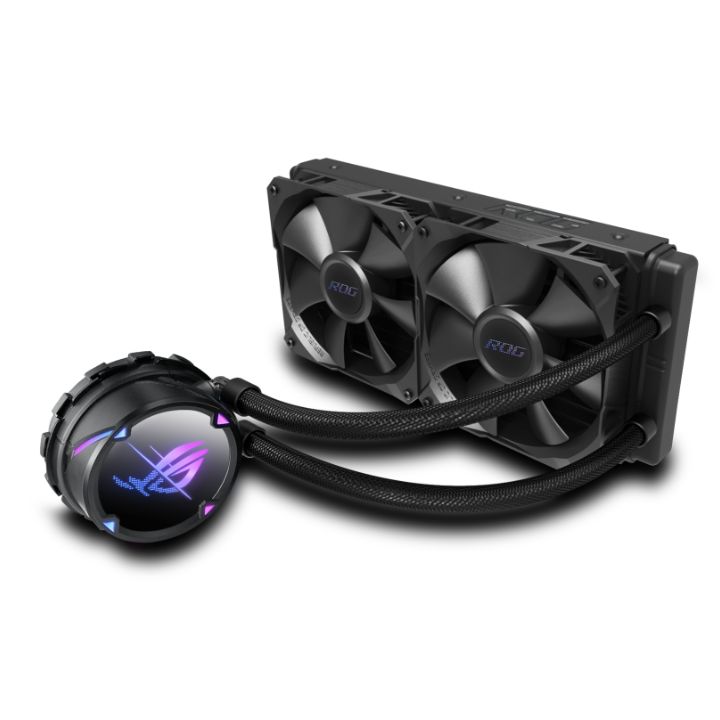 купить Водяное охлаждение CPU Asus ROG STRIX LC II 240 Liquid CPU Cooler, 2 x12cm PWM Fan в Алматы