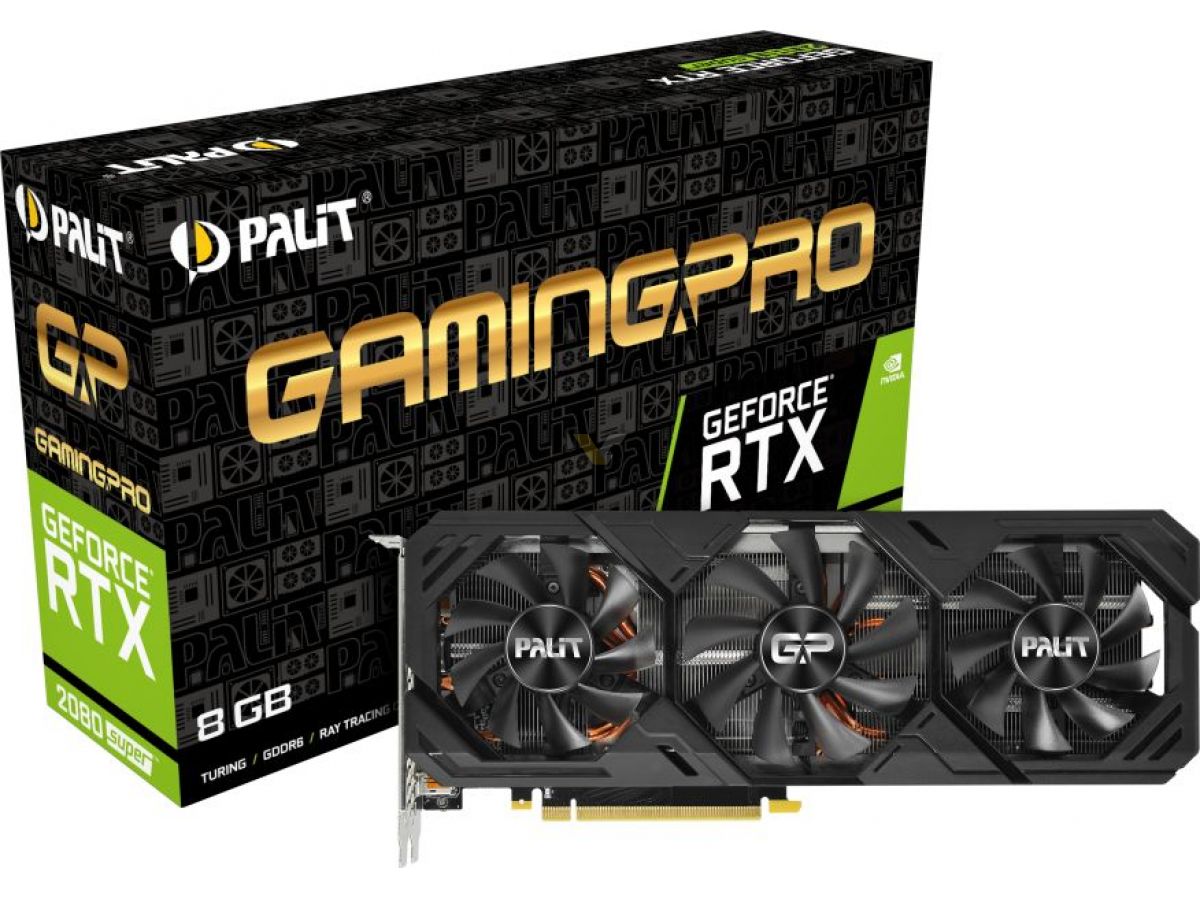 купить Видеокарта, PALIT, RTX2080 SUPER GP 8G (4710562241600), NE6208S019P2-180T, GDDR6, 256bit, 3-DP, HDMI, Цветная коробка в Алматы