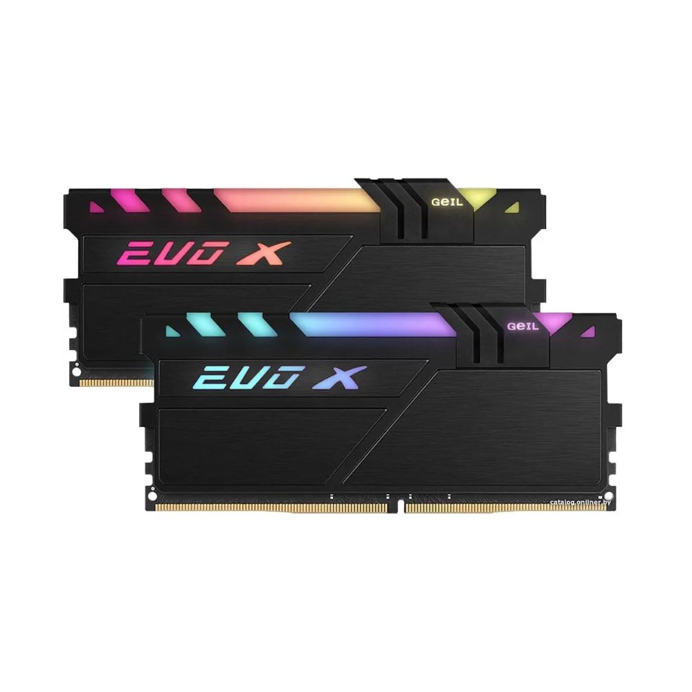 купить Оперативная память 16GB Kit (2x8GB) GEIL DDR4 3600MHz EVO X II Black CL18 GEXSB416GB3600C18BDC в Алматы
