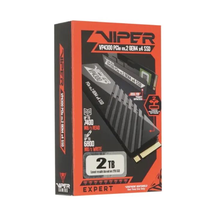 купить Твердотельный накопитель SSD 2 Tb M.2 PCI-E Patriot Viper VP4300 VP4300-2TBM28H, R7400/W6800 в Алматы