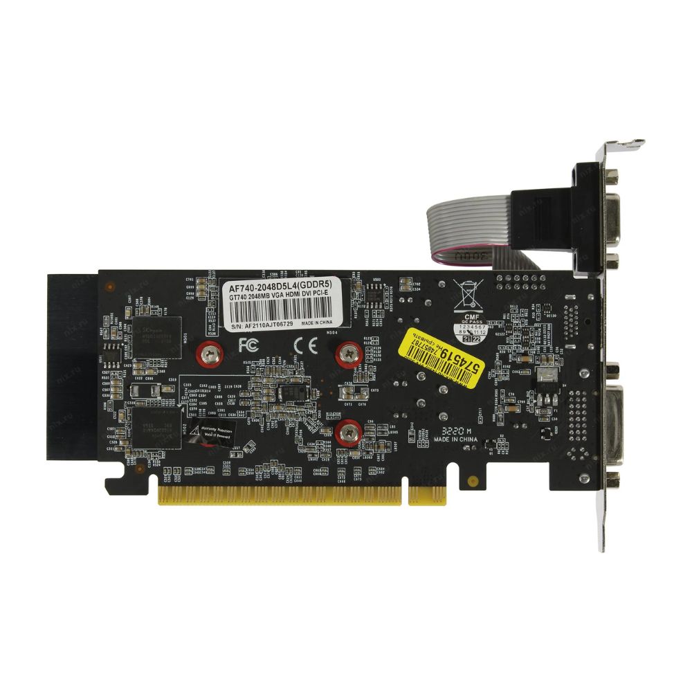 GPU NVIDIA, 2 GB, Afox GT 740 [AF740-2048D5L4], DVI/HDMI/VGA, GDDR5 ...