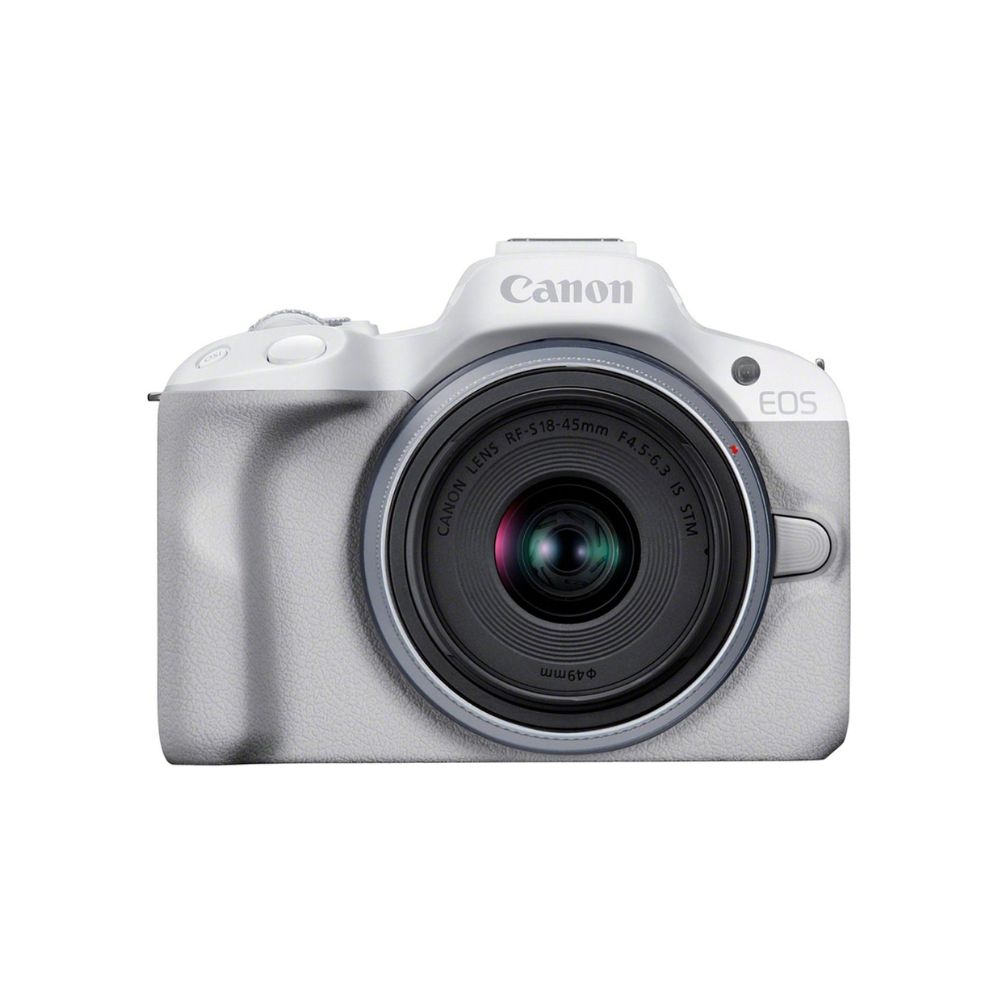 купить Цифровой фотоаппарат Canon EOS R50 + RF-S 18-45 mm IS STM White 5812C030 в Алматы