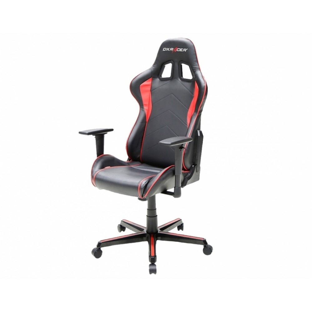 купить Игровое компьютерное кресло, DX Racer, OH/FH08/NR, ПУ экокожа, Вид наполнителя: губчатая пена высокой плотности (52 кг/м?), Металлическая основа кресла, Механизм качания: топ-ган, Прорезиненные колеса в комплектации, Черный-красный в Алматы