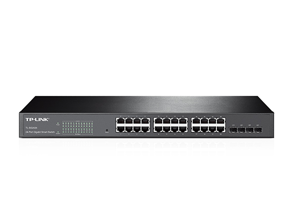 купить Коммутатор Smart GbE 24-портовый Tp-Link T1600G-28TS (TL-SG2424) <JetStream&trade; 24 10/100/1000Mbps RJ45 ports   4 Gigabit SFP slots, 56Gbps> в Алматы