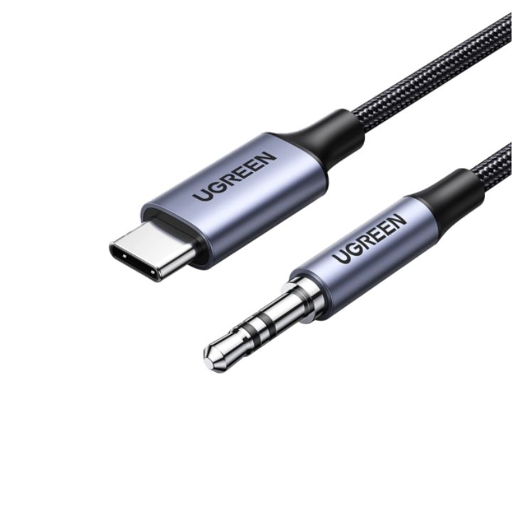купить Аудиокабель UGREEN CM450 USB-C Male to 3.5mm Male  with Chip 1m 20192 в Алматы