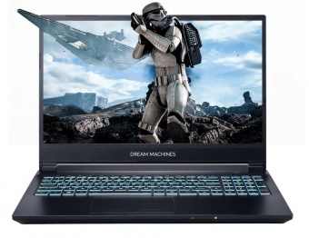 купить Игровой ноутбук Dream Machines G1650-15XX09 <15.6** FHD IPS, i7-10750H, GTX1650 4GB, NO RAM(Max 32GB- 2 слота), NO HDD( 1 слот SATA), NO SSD( 1 слот M.2), DOS, ~2.5KG> в Алматы