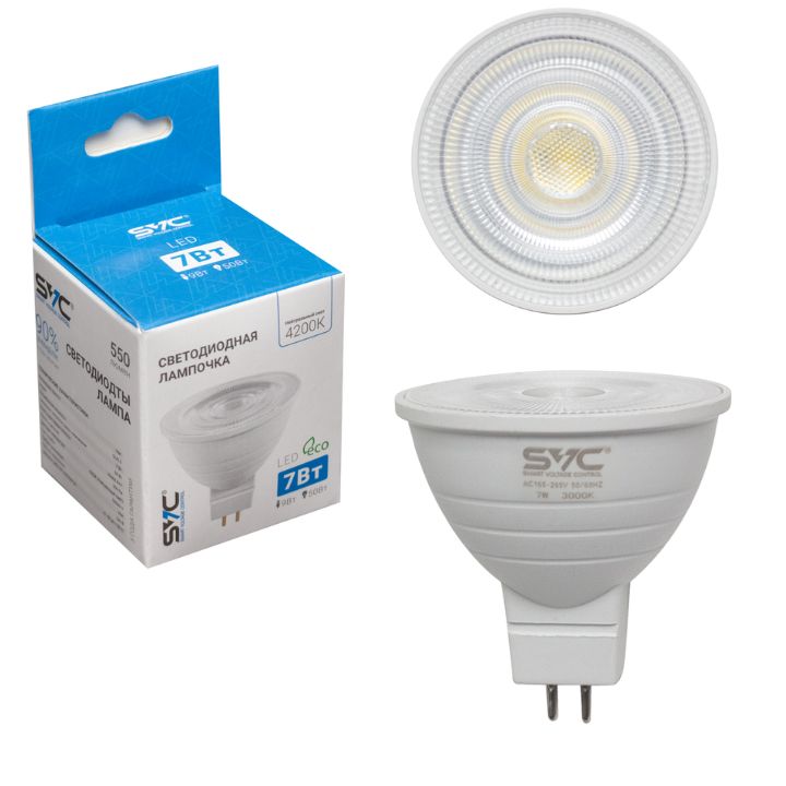 купить Эл. лампа светодиодная SVC LED JCDR-7W-GU5.3-4200K, Нейтральный в Алматы